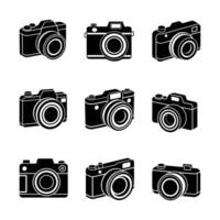 Electronic device clipart bundle with detailed silhouettes and line art. Perfect for creative and digital projects. vector