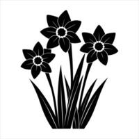 Elegant floral silhouette illustrations and line art. Use them for branding, digital designs, or print projects. vector