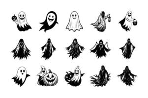 Stunning Halloween graphics in format, perfect for party flyers, T-shirts, or DIY crafts. vector