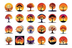 Creative Sunset Bundle featuring vibrant designs for printables, merchandise, and more. High-quality files ready to use vector