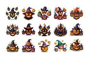 Halloween-themed designs with ghostly line art, ideal for party flyers, merchandise, or fun art projects. vector