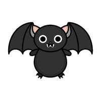 A cartoon bat with big eyes and a big nose vector