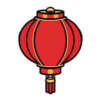 Chinese lantern icon vector
