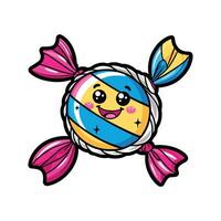 Candy cute with smile face vector