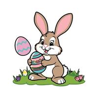 Easter bunny clipart vector