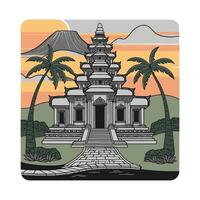 An ancient temple in indonesia vector