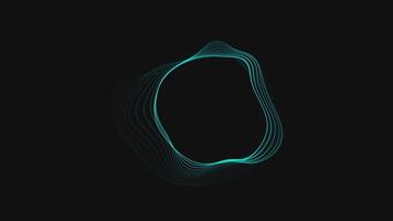 Reactive audio spectrum waveform footage in 4k. Color animation of a circle and waveform video