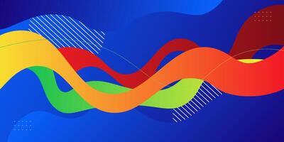 Abstract background colorful waves on soft blue background. Eps10 vector