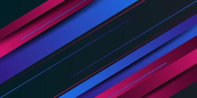 Abstract trendy futuristic geometric background overlapping colorful blue and pink gradient background design. Modern paper cut pattern. Eps10 vector