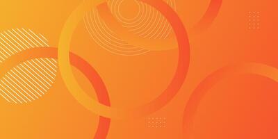 Dynamic colorful orange gradient 3D abstract background with circle and line pattern. Colorful orange gradient background. Eps10 vector