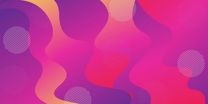 3d liquid shape background. Futuristic pink to yellow gradient pattern. Wavy background. Colorful geometric background. Eps10