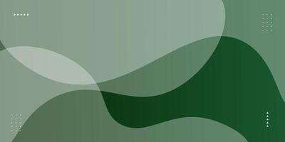 Modern abstract green geometric wavy background. Dynamic shape composition. Eps10 vector