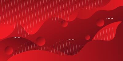 Simple modern futuristic red wave background with realistic straight lines and shadow pattern design. Eps10 vector