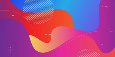 Dynamic abstract background with colorful waves with wave shapes and lines. Simple stylish background with fresh and colorful creative elements. Eps10 vector
