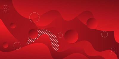 Colorful geometric wave background. Bright red elements with fluid gradient pattern. Dynamic shape composition. Eps10 vector