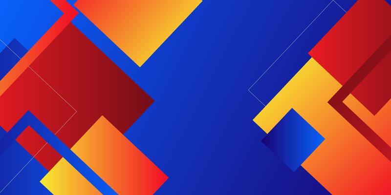 Abstract trendy futuristic geometric background overlapping colorful gradient background design. Modern paper cut pattern. Eps10