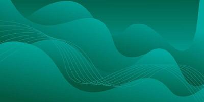 Bright green abstract background with paper cut with liquid bright gradient color in the background. Geometric wavy shape pattern. Eps10 vector