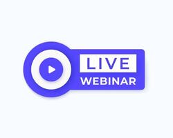 live webinar design for web and apps vector