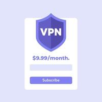 subscribe to VPN service design vector