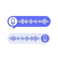 Voice message icon, audio note vector