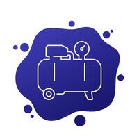 air compressor icon in line design vector