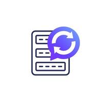 backup server, data icon on white vector