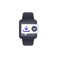 Download app icon with a smart watch vector