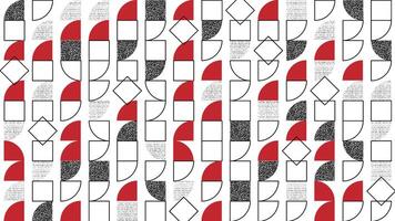 Abstract geometrical shapes pattern background, red and black colorful illustration. vector