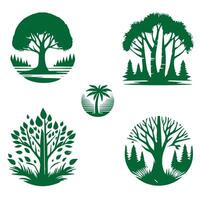 Createtive Collection of Tree logo Deaign vector