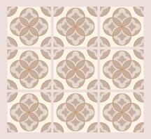 Ornamental Floral Tile Pattern with Vintage Style vector