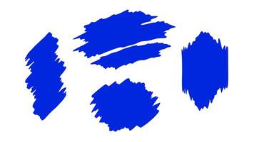 Blue brush strokes on white background vector