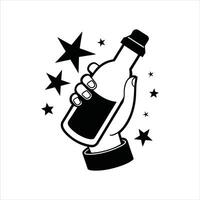 Mystic Potion Bottle Clipart Design vector