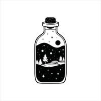 Mystical Elixir Bottle Clipart vector