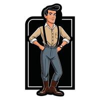 A cartoon man in a suit and tie vector