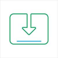 Download Icon Rounded Stroke Outline vector