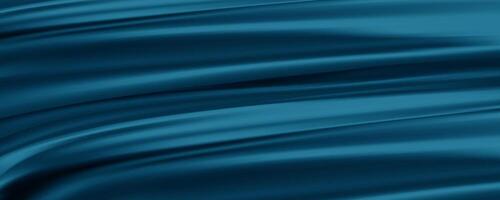 blue silk fabric background with waves vector