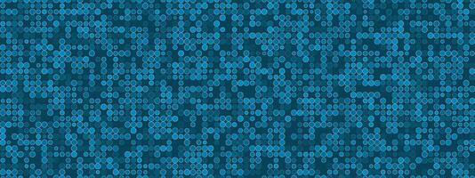 Abstract dot blue texture background. Pattern of round particles, molecules, fragments. Modern futuristic dark comic bg. Halftone web banner. illustration. vector