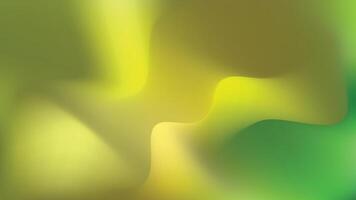 abstract green and yellow background with wave shapes vector