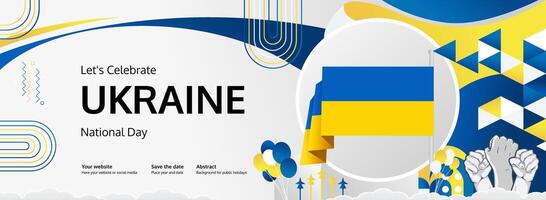 Ukraine Independence Day concept with pride and national flag in bold and impactful layout. vector