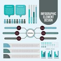 blue Infographic templates with charts, diagrams, timelines, steps. Colorful graphs for business, corporate documents, modern data visualization. Designed for growth analysis, structured information. vector