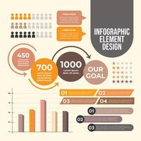 an Infographic templates with charts, diagrams, timelines, steps. Colorful graphs for business, corporate documents, modern data visualization. Designed for growth analysis, structured information. vector