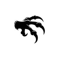 A black and white illustration of a claw vector