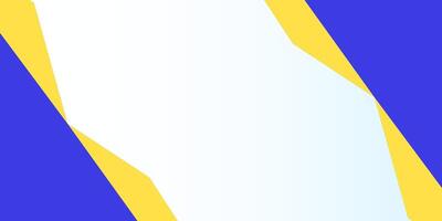 A blue and yellow background with a white and blue triangle vector