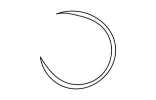 Moon continuous one line drawing vector