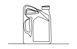 Continuous one line drawing silhouette of canister Canister linear icon vector