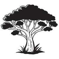 a black and white drawing of a tree with the word quot tree quot on it vector