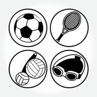 a black and white image of tennis balls and a net with a tennis racket. vector