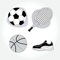 a tennis racket with a ball and a ball in the middle. vector