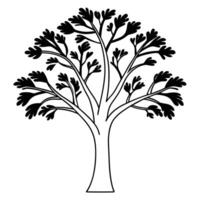 a drawing of a tree with the word quot tree quot on it vector