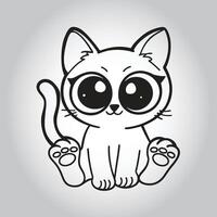 a drawing of a cat with a banana on it vector